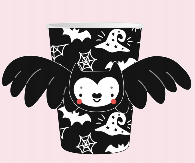 Halloween Pink Party Themed Disposable Paper Cups HW-001